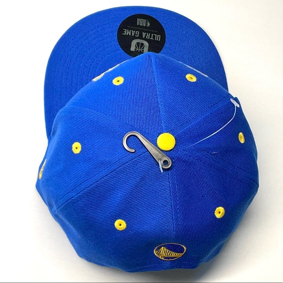Ultra Game Men’s NBA Golden State Warriors Adjustable Basketball Hat Blue New - Picture 5 of 14